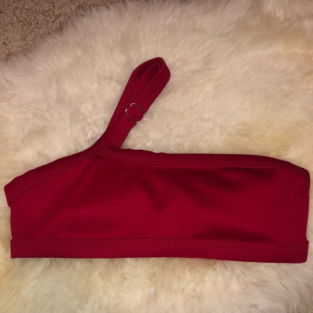 red bikini top